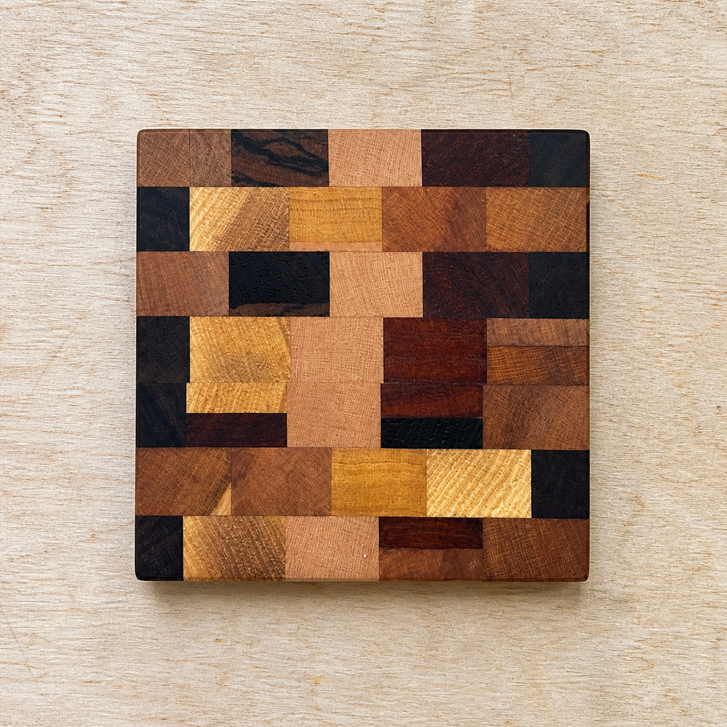 End Grain Chaos Coasters Set of 4