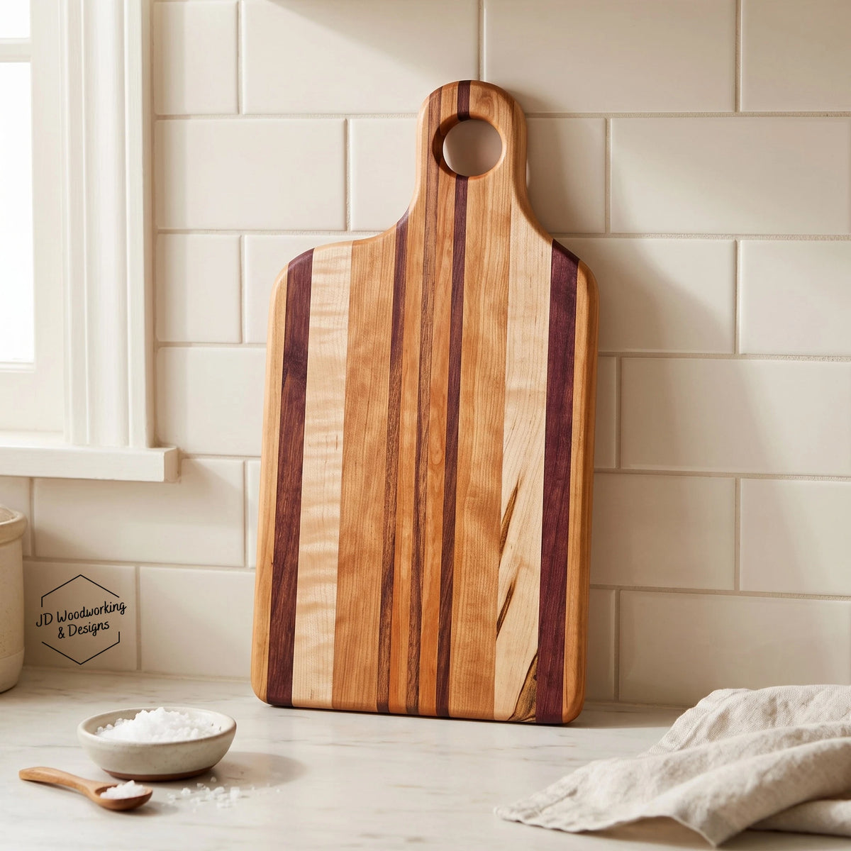 Edge Grain Charcuterie Board Mixed Hardwoods | 14.5”x7.25”