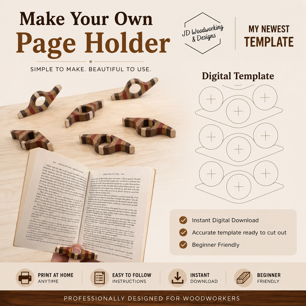 Page Holder Woodworking Template