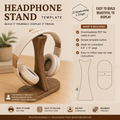 Headphone Stand Template| For Woodworkers