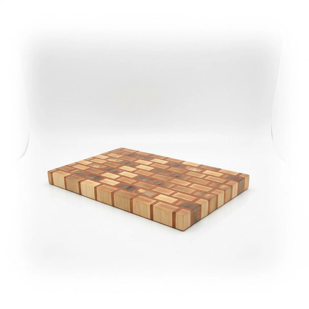 End Grain Brick Pattern Cutting Board | 16"x10"