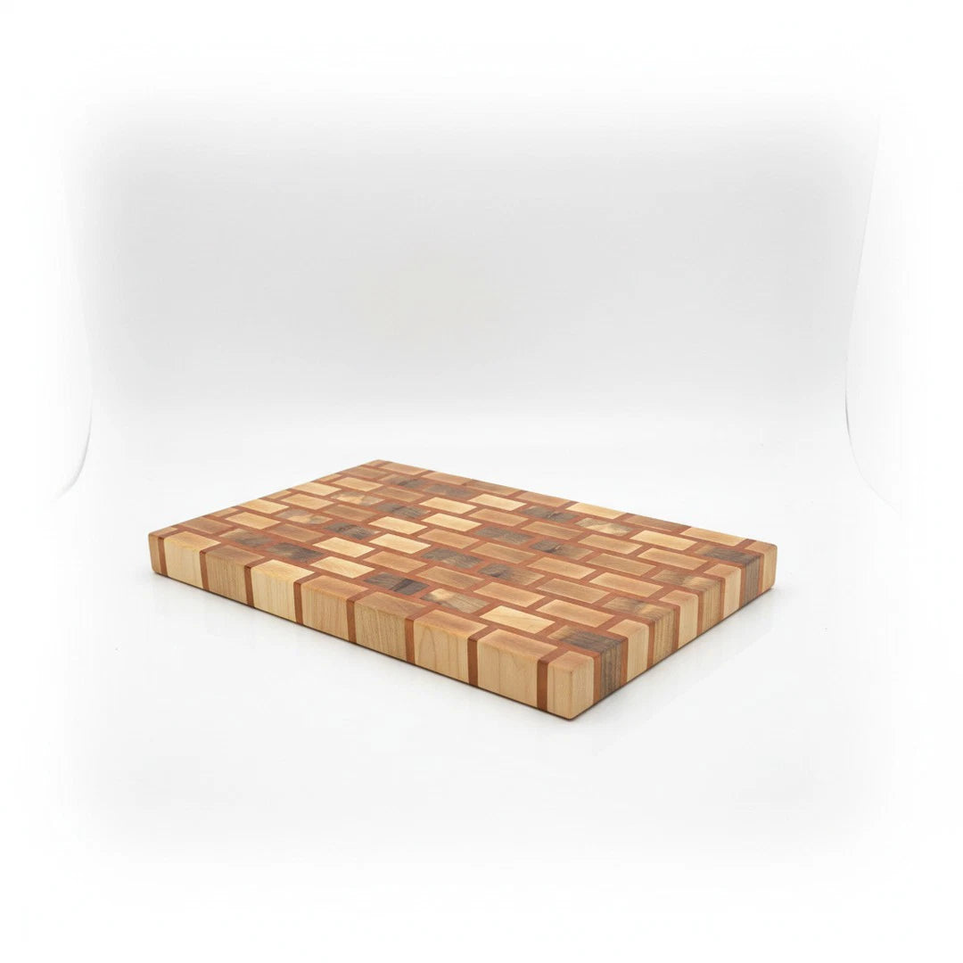 End Grain Brick Pattern Cutting Board | 16"x10"