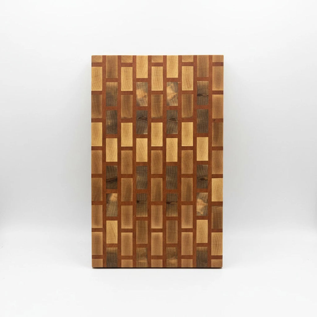 End Grain Brick Pattern Cutting Board | 16"x10"