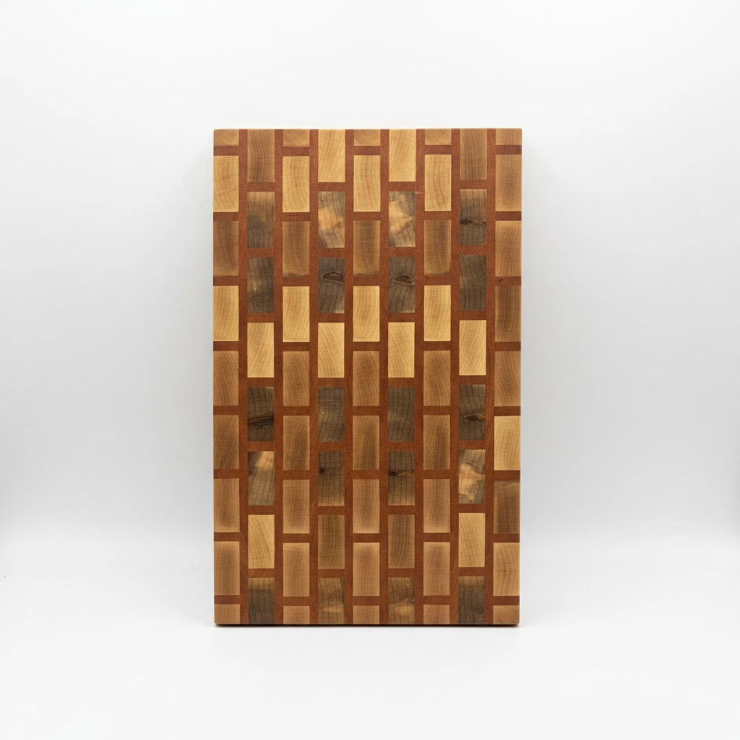End Grain Brick Pattern Cutting Board | 16"x10"
