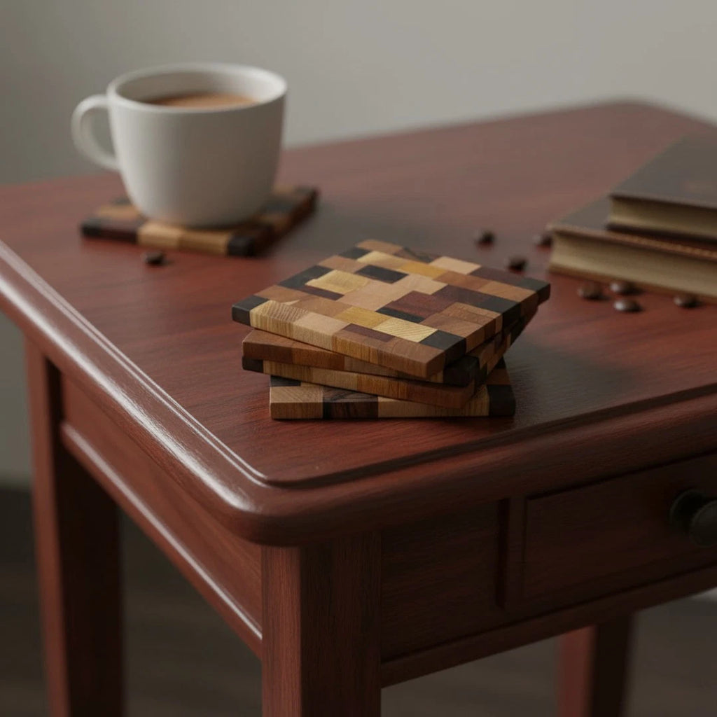 End Grain Chaos Coasters Set of 4