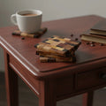 End grain wood coaster set of 4, handcrafted by JD Woodworking