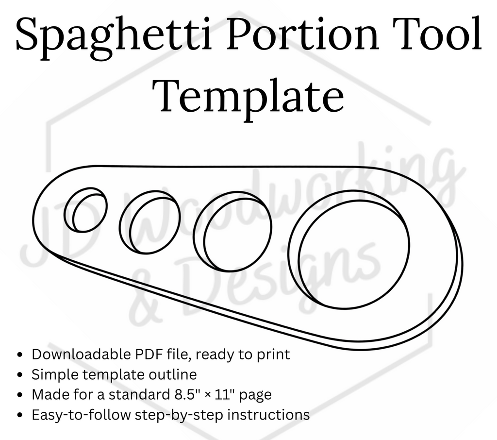 Spaghetti Portion Tool Template