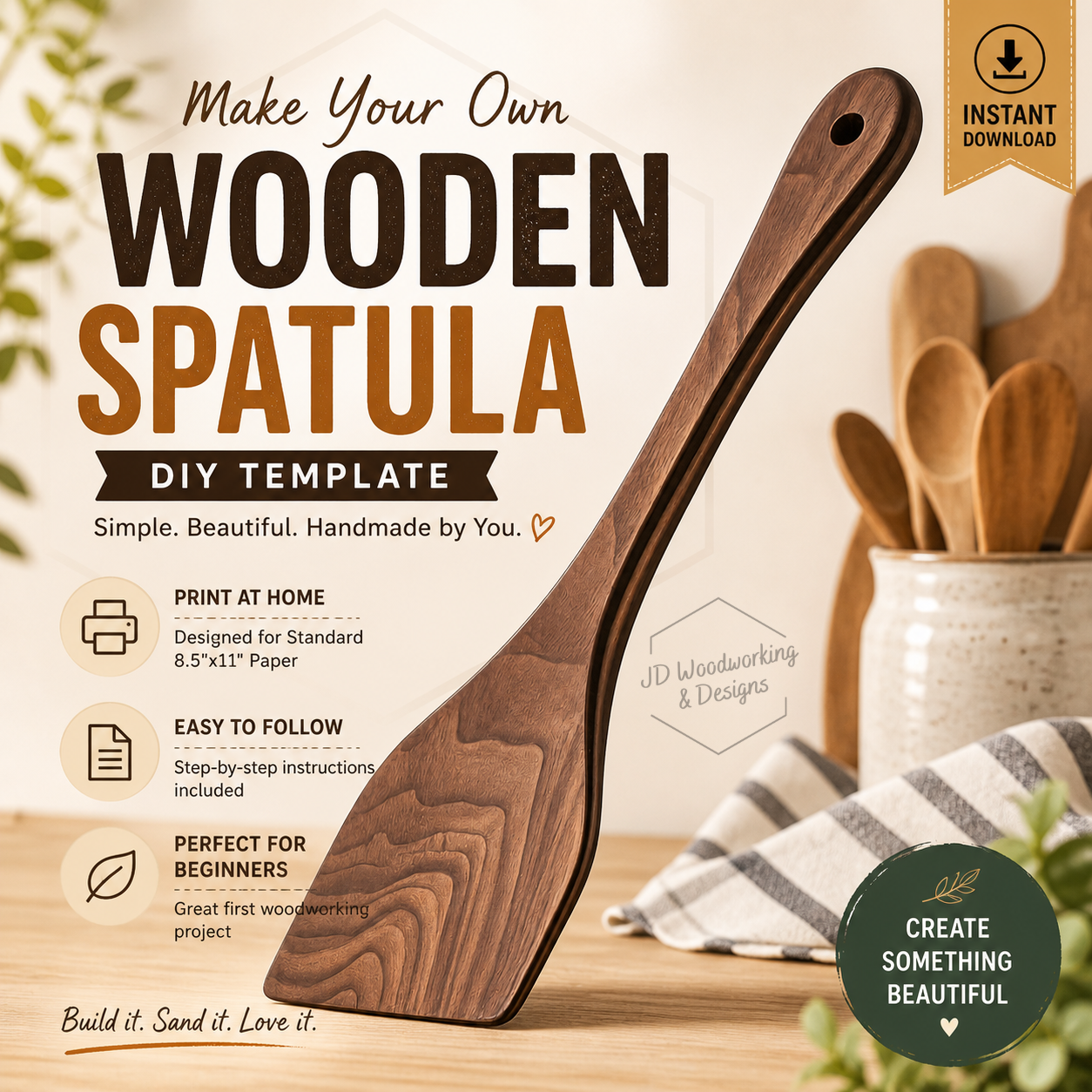 Spatula Woodworking Template