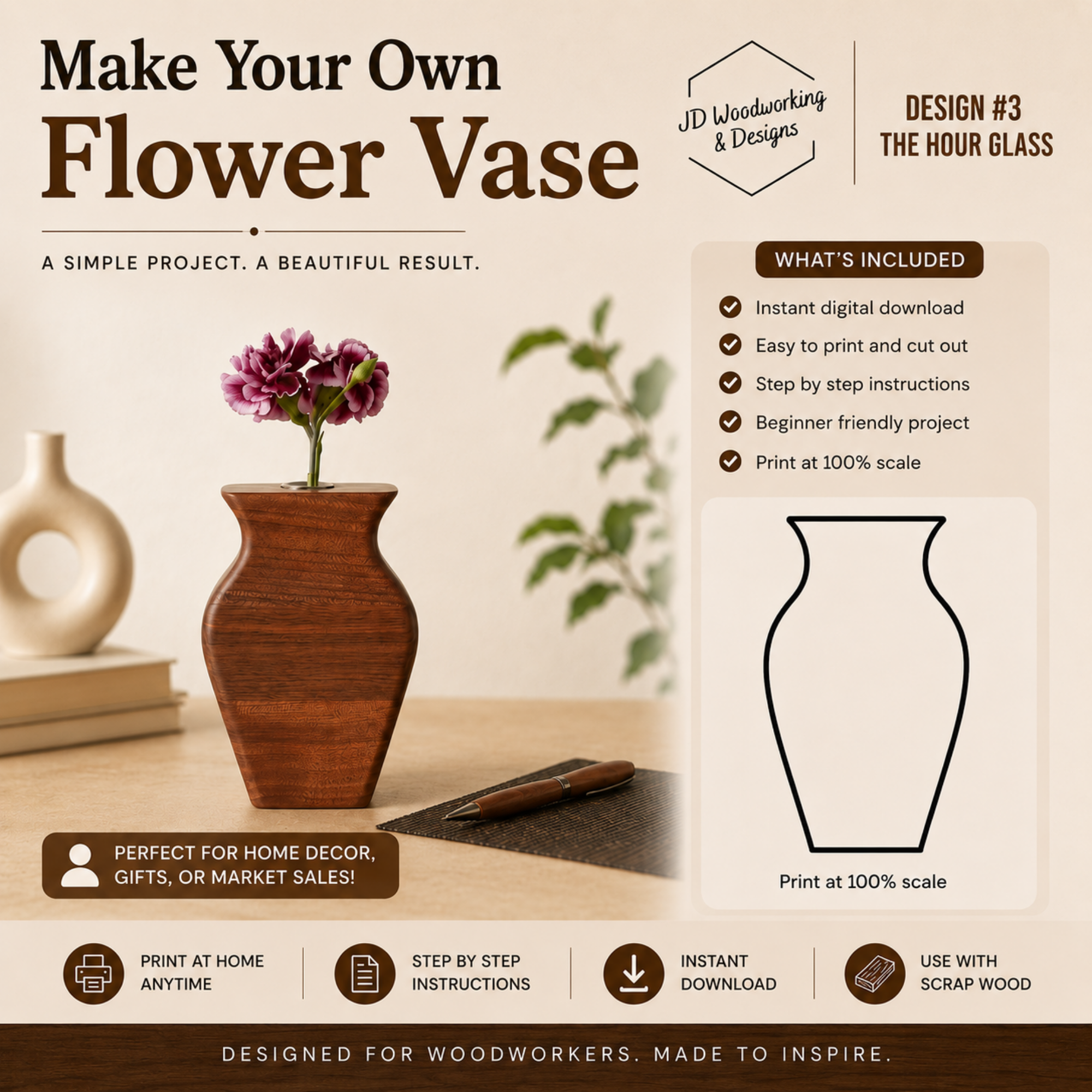 Vase Template Design 3