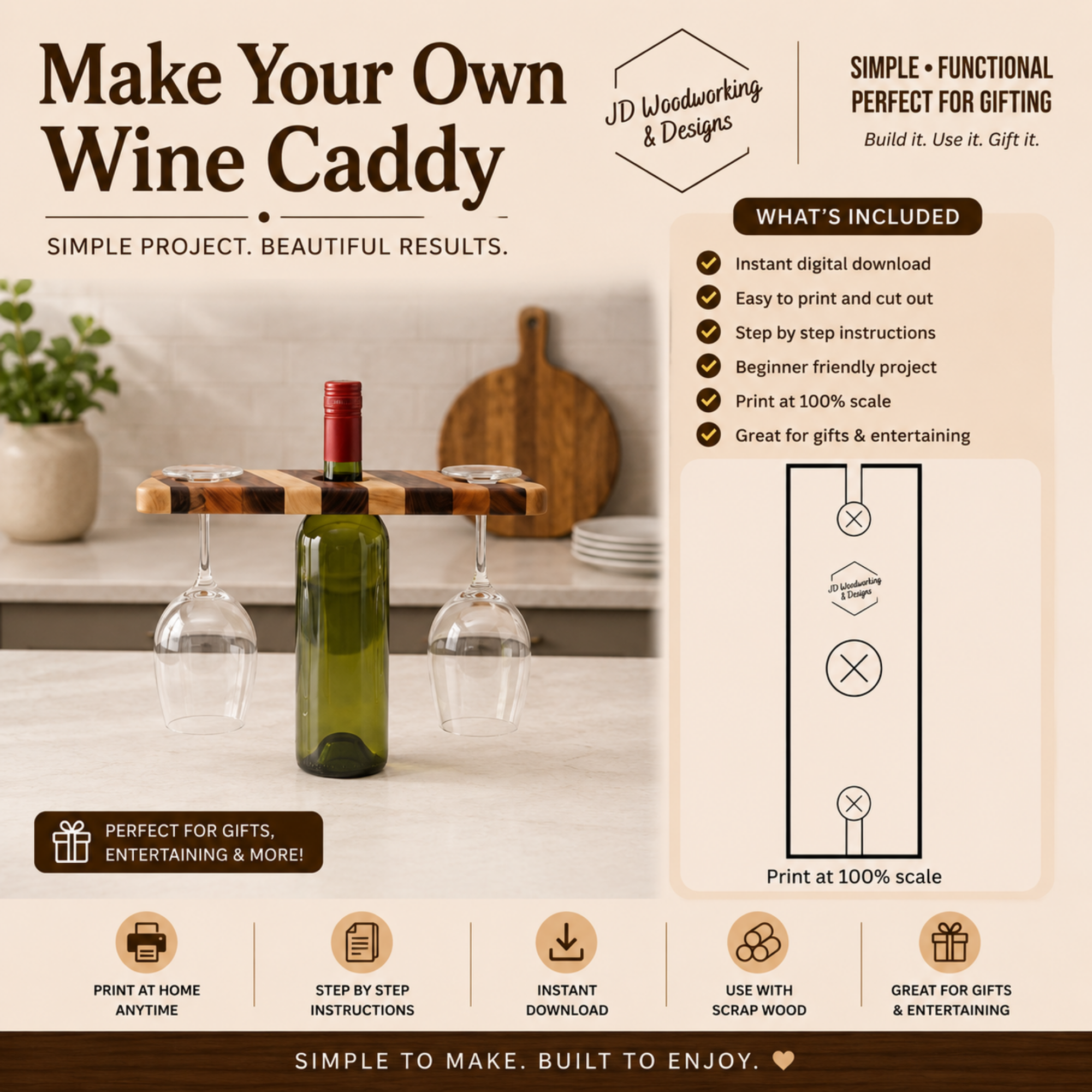 Wine Caddy Template