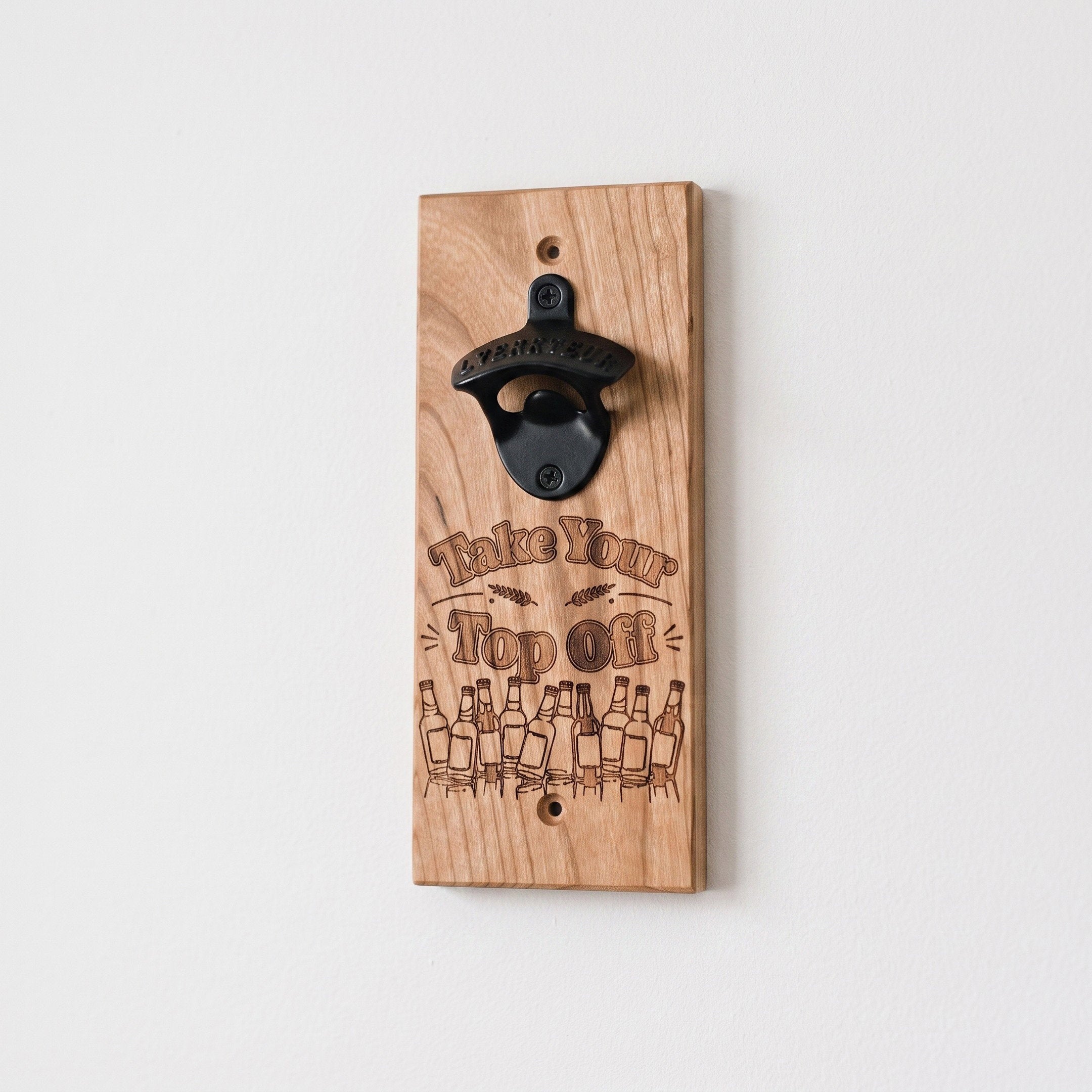 Wall Mounted Bottle Opener Cherry
