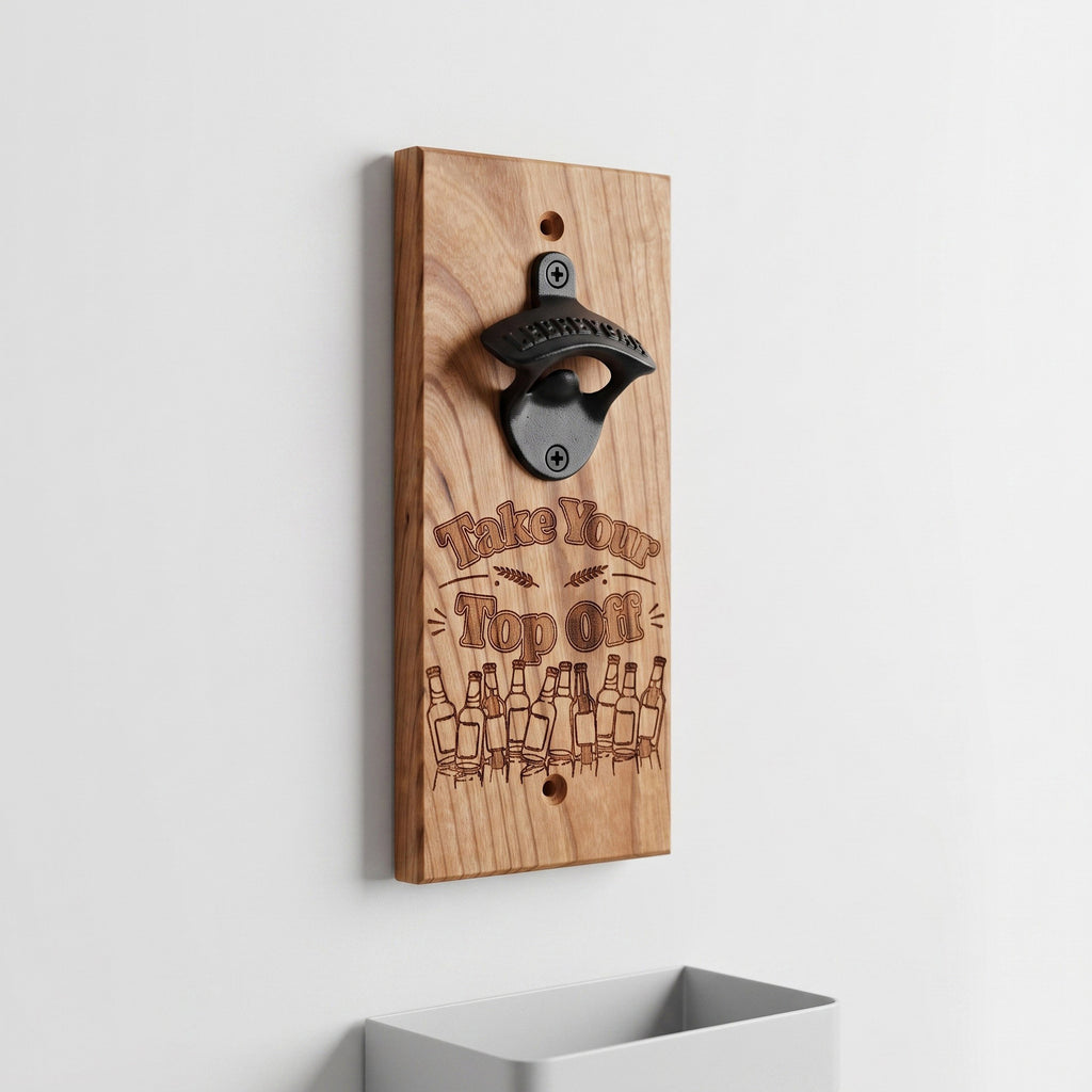 Wall Mounted Bottle Opener Cherry